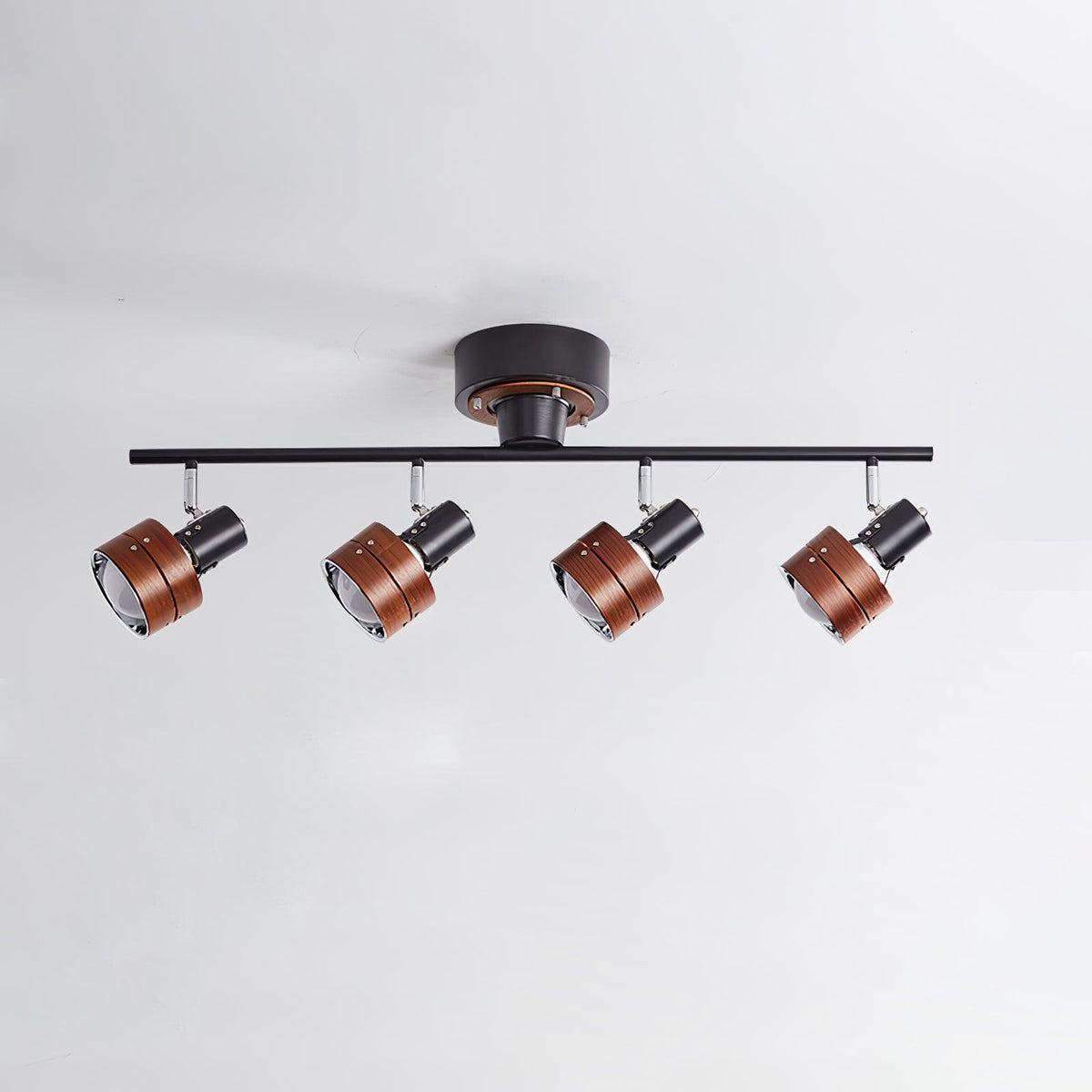Elsorila elegant justerbar spot-loftlampe i træ