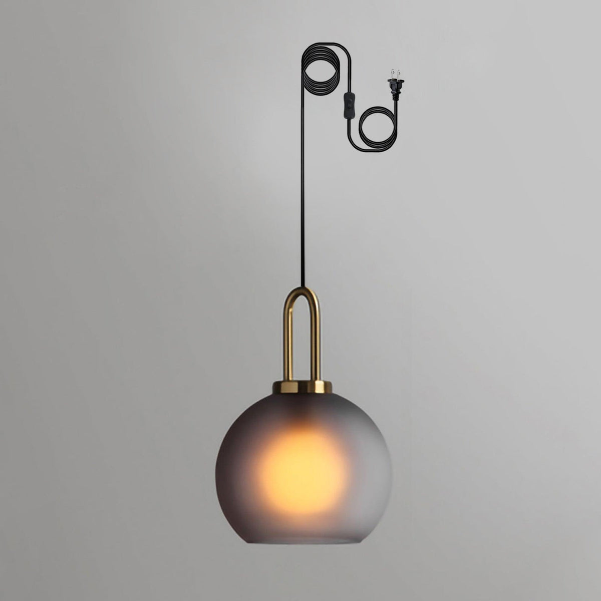 Sevelo pendel i matteret glas, swag-design, justerbar