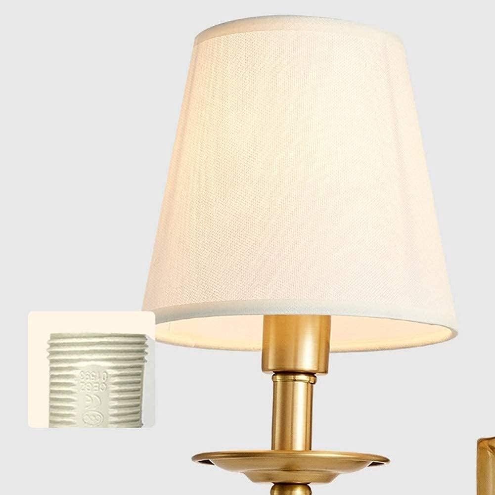 Chloe vintagevæglampe med stofskærm