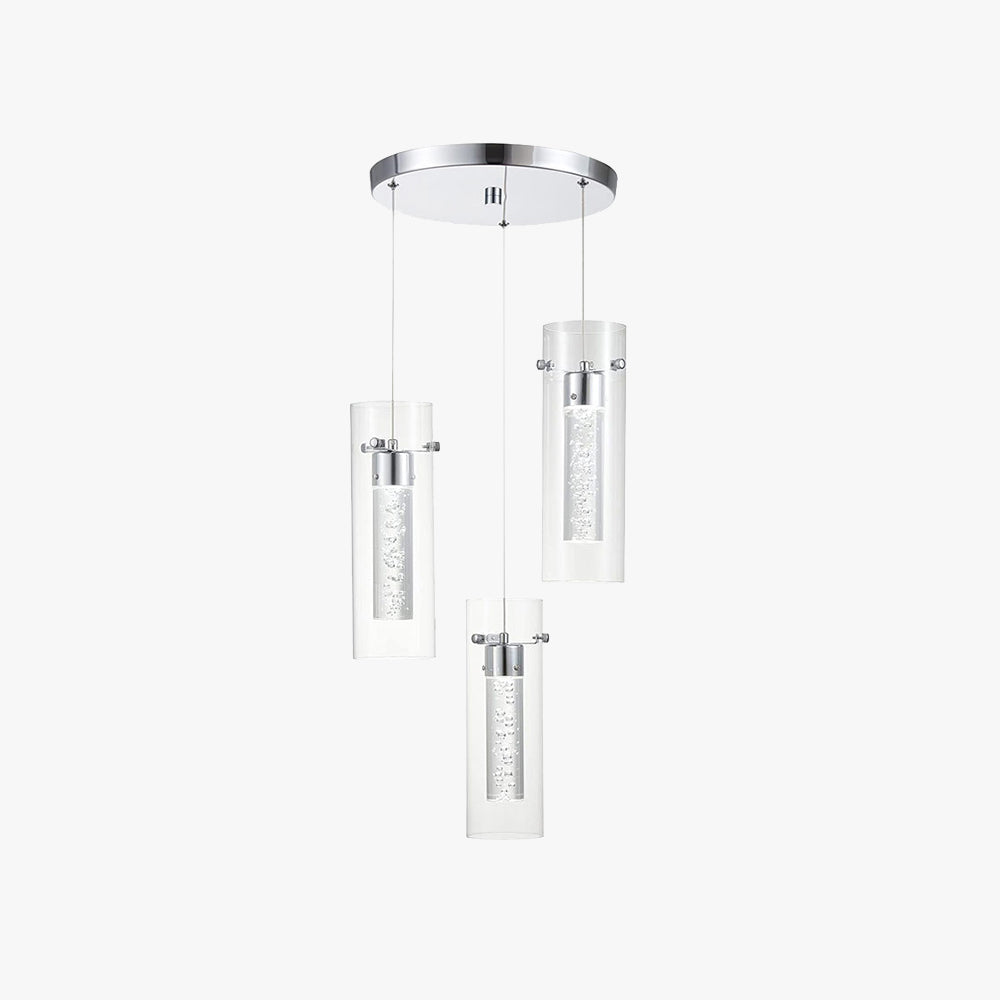 Arisha Glass Pendant Light Cluster Brass Modern Dimmable