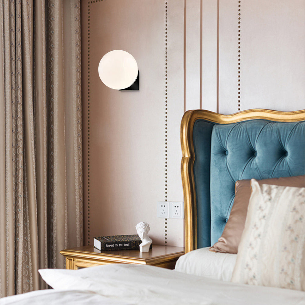 Valentina Indoor Wall Lamp Glass Brass&White Living Room Bedroom