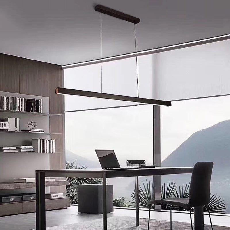 Eron Minimalist Classic Black & White Linear Pendant Light