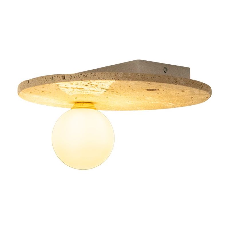 Arisha Modern Globe Metal Glass Flush Mount Ceiling Light Living Room