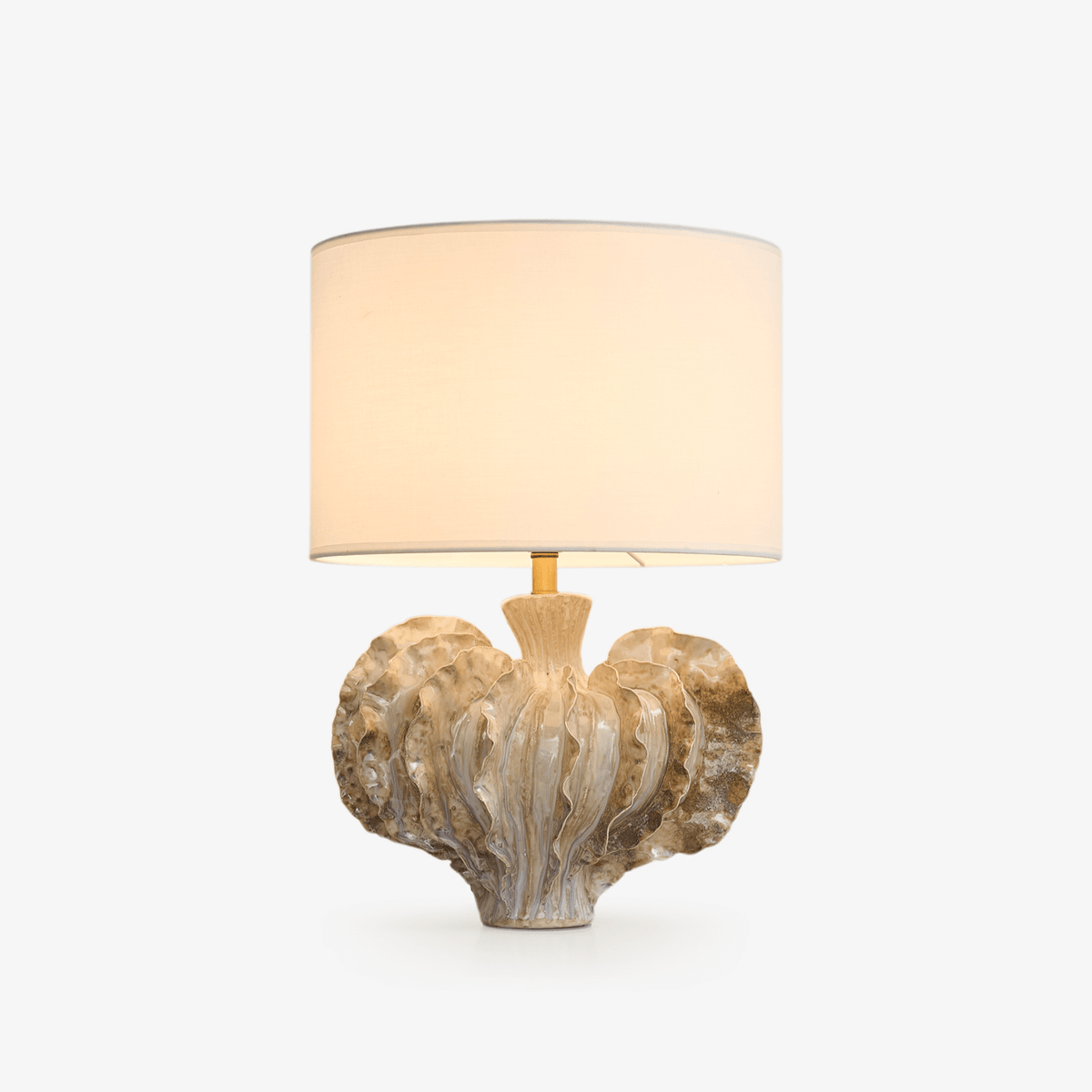 Korallignende keramisk bordlampe