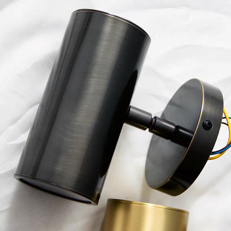Aria Moden Spotlight cylindrical Metal Wall Lamp, Gold/Black
