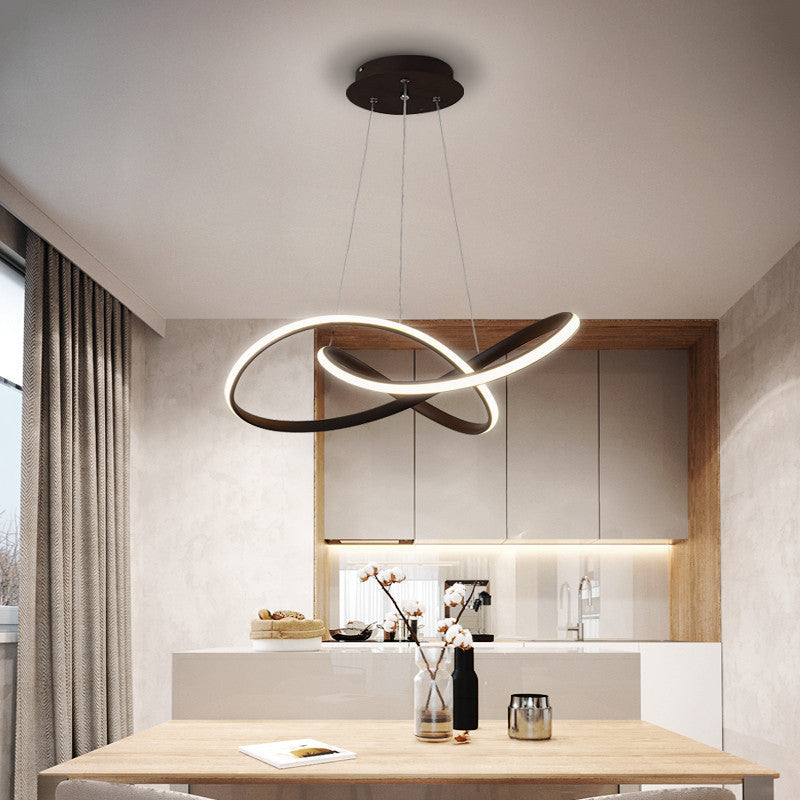 Arisha modern LED-pendellampa, svart/vit, vardagsrum/sovrum