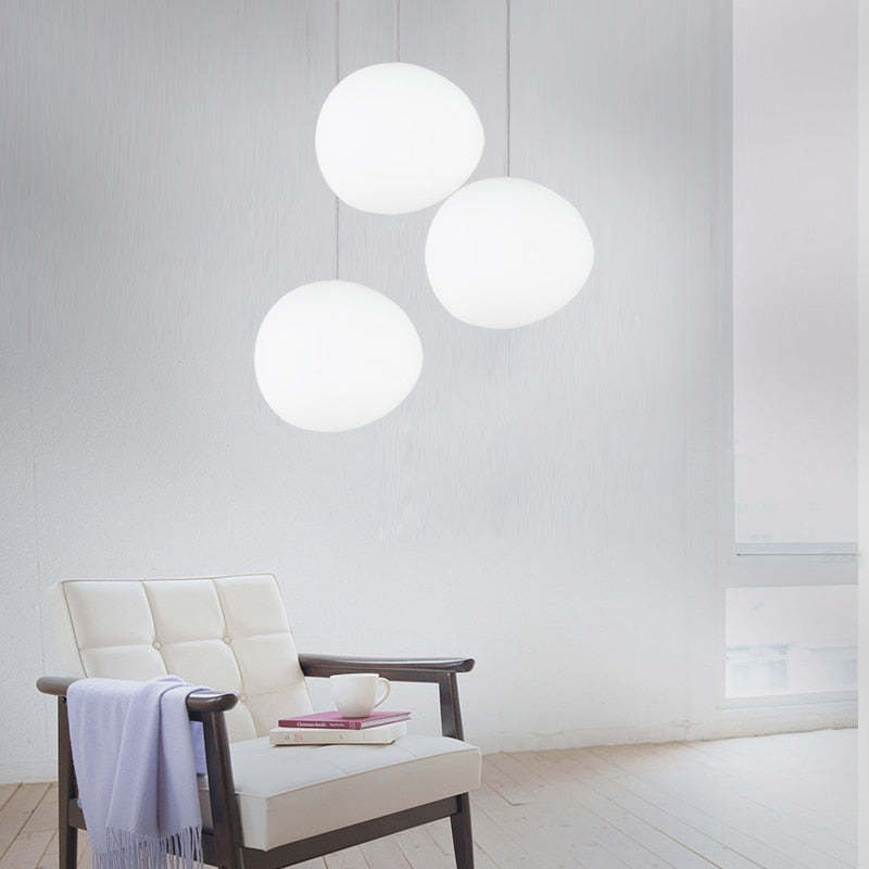 Elvora Pendant Light Sleek Floating Egg-shaped Glass