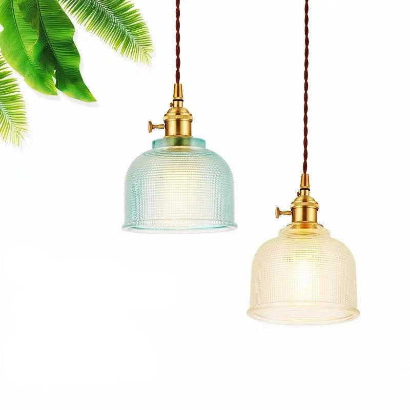 Valentina art deco-pendellamper i farvet glas