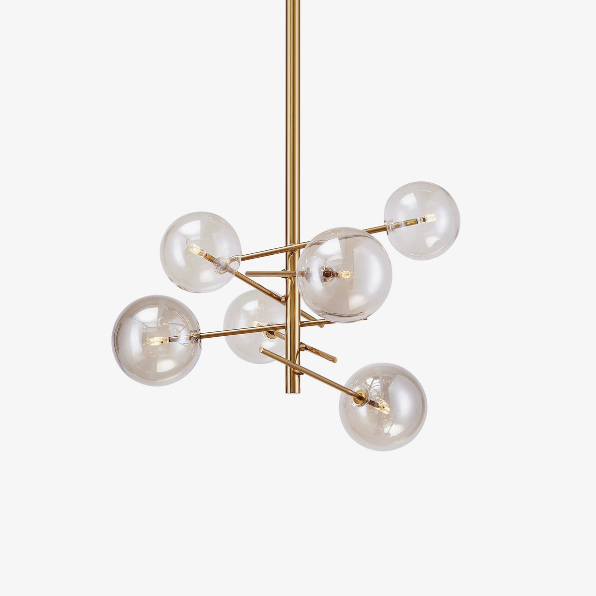 Aveno LED-ljósakróna úr glæru kristalgleri