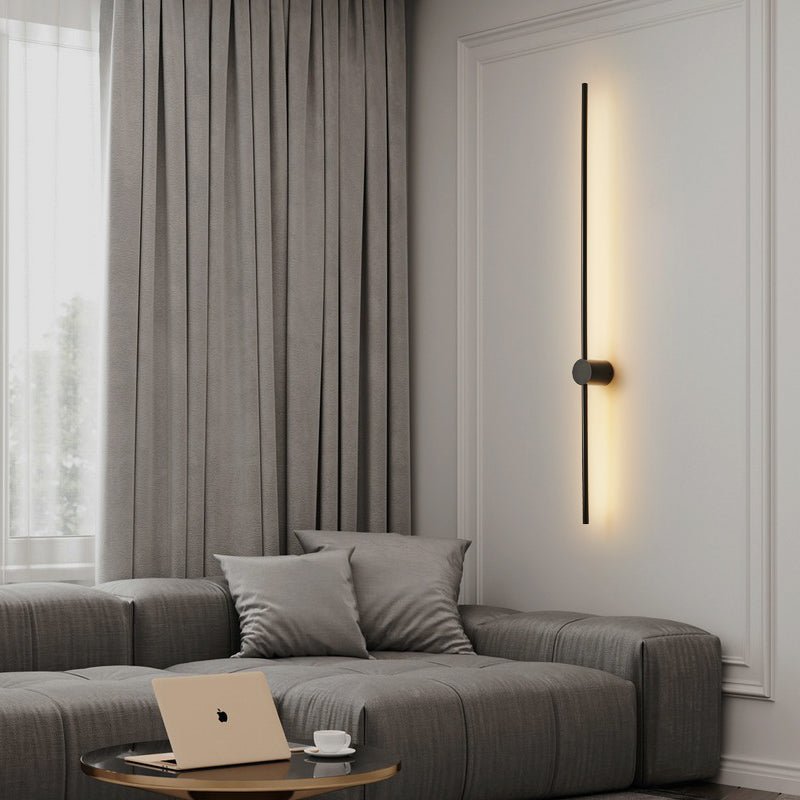 Nestx minimalistisk væglampe med messingstang