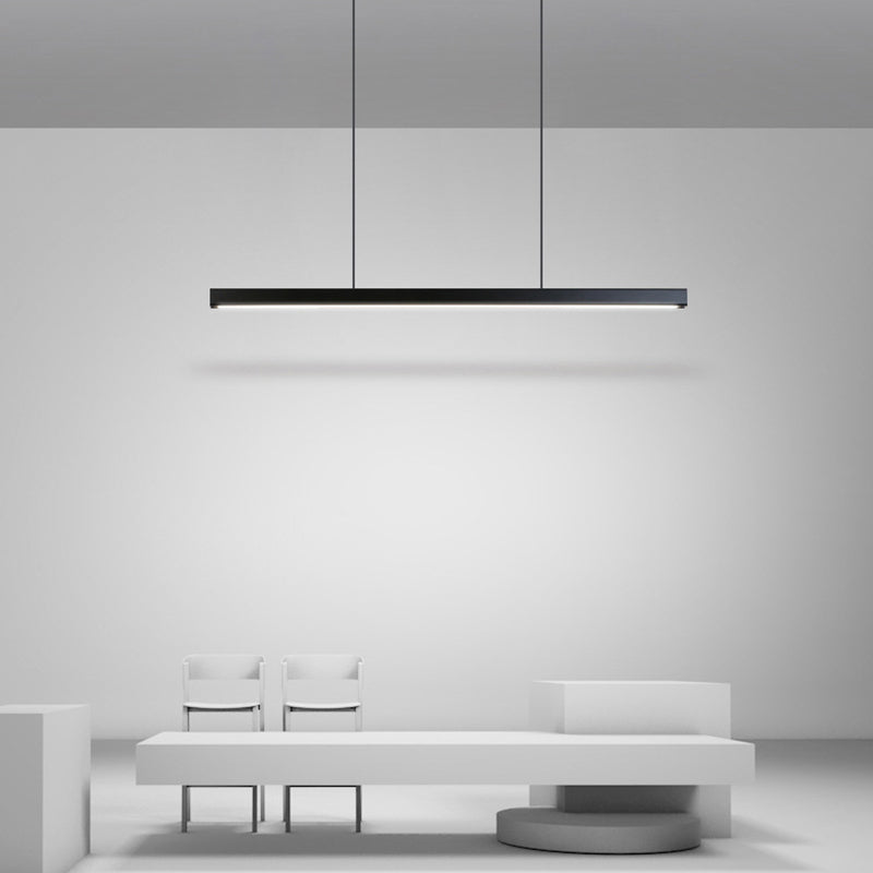 Eron Minimalist Classic Black & White Linear Pendant Light