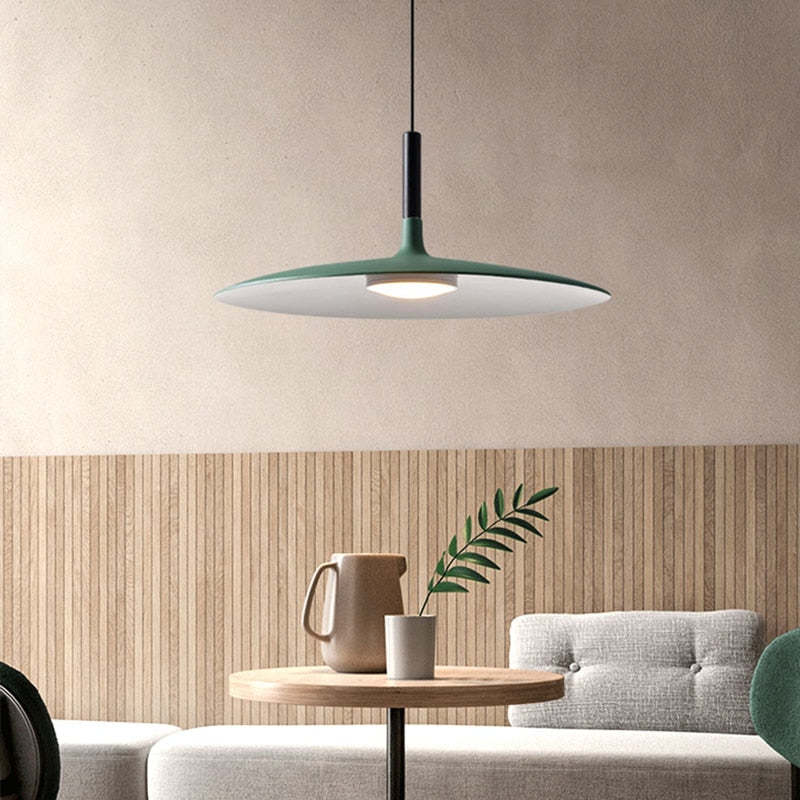 Fjorn Pendant Light Pan, Plate Shape Modern Design