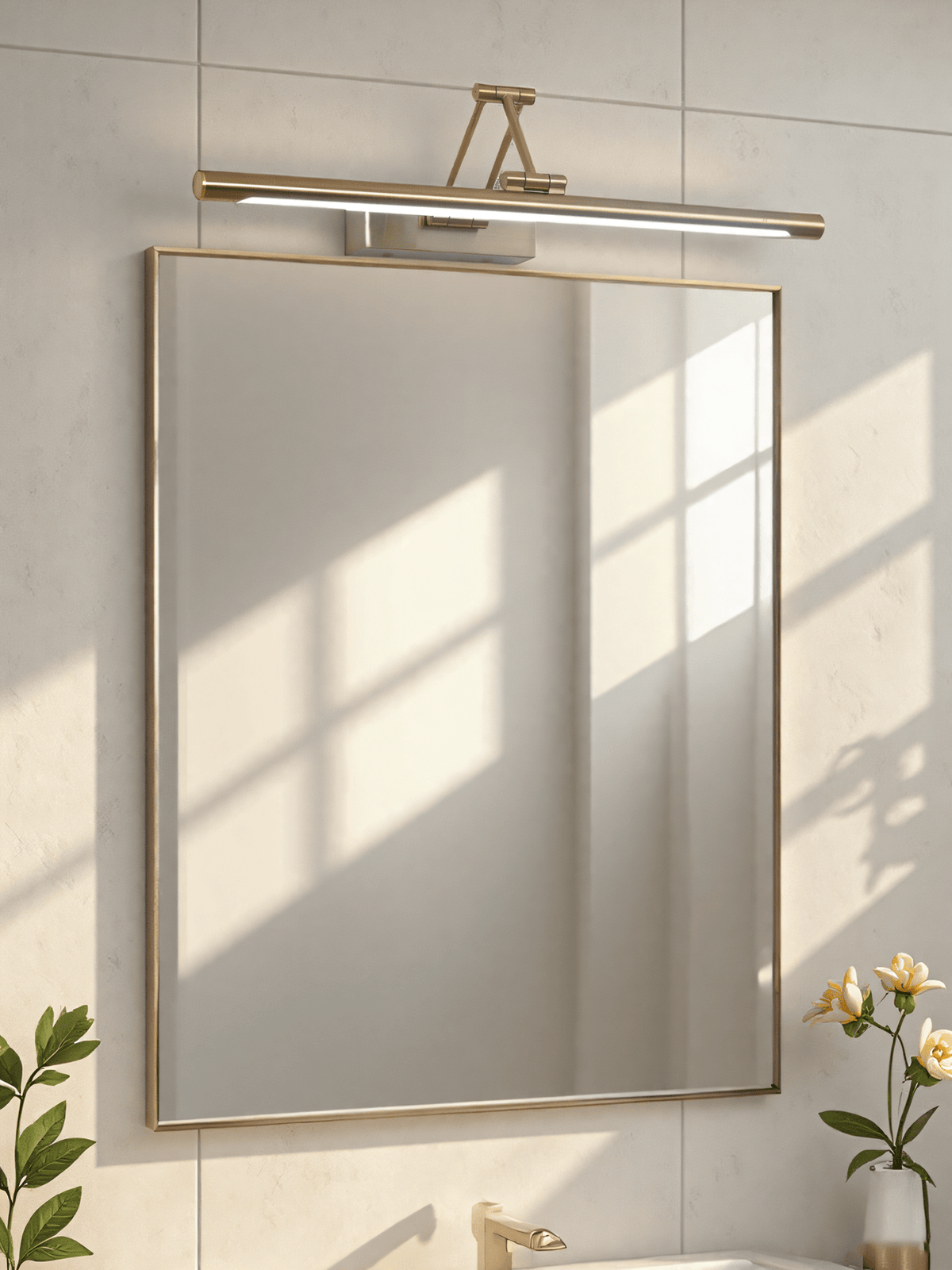 Geth Gold Frame Rechargeable Wall Light