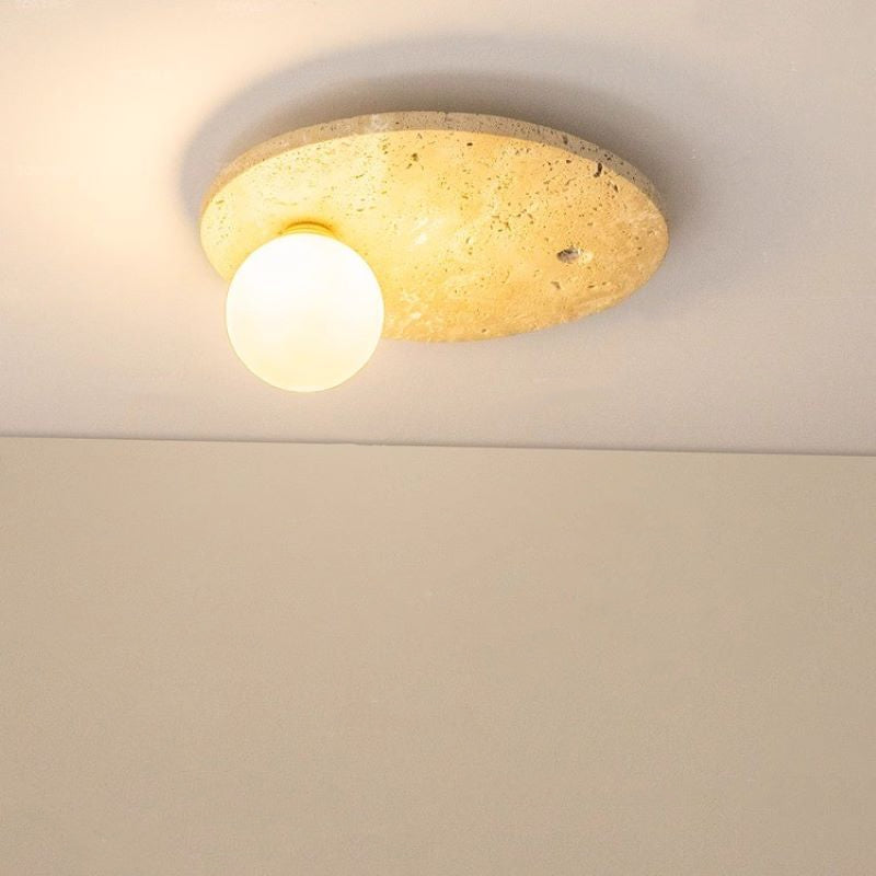 Arisha Modern Globe Metal Glass Flush Mount Ceiling Light Living Room