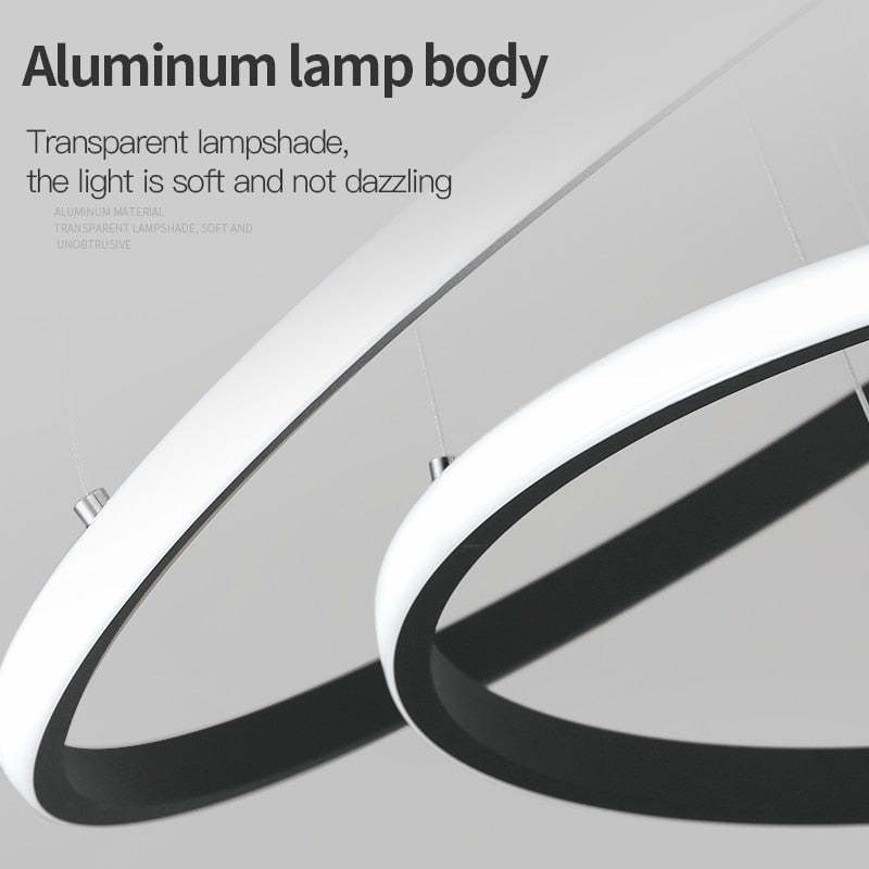 Tavonex Modern Ring Pendant Light, 2/3/4 Rings