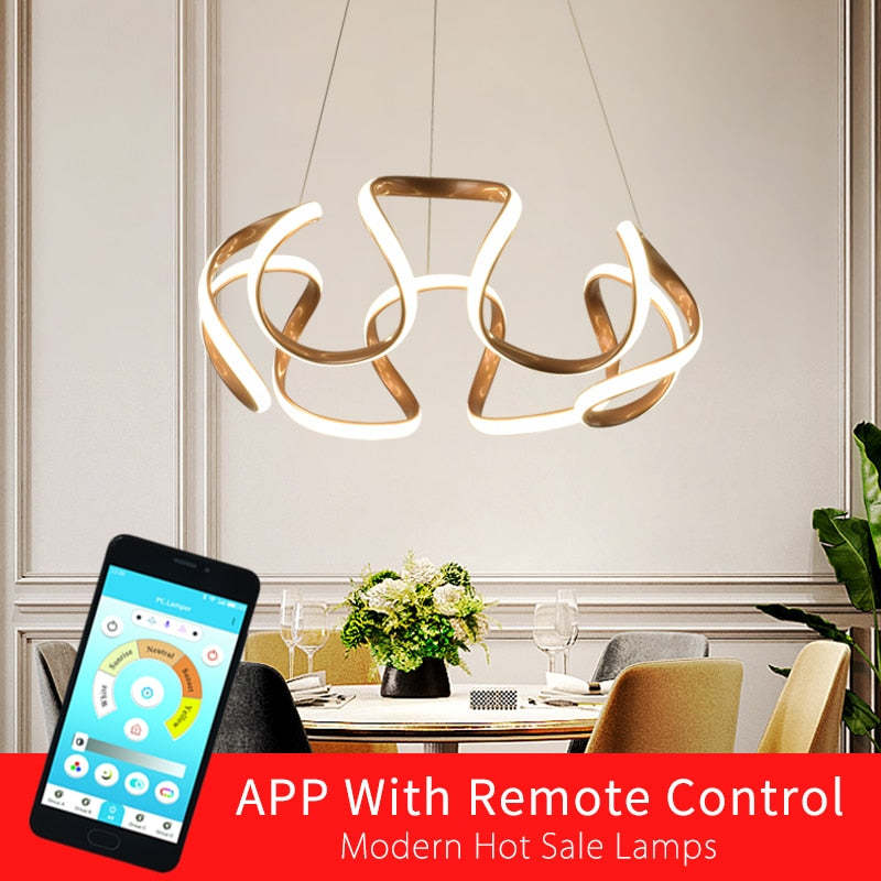 Evren Modern Irregular Flower Pendant Light, 3 Colors