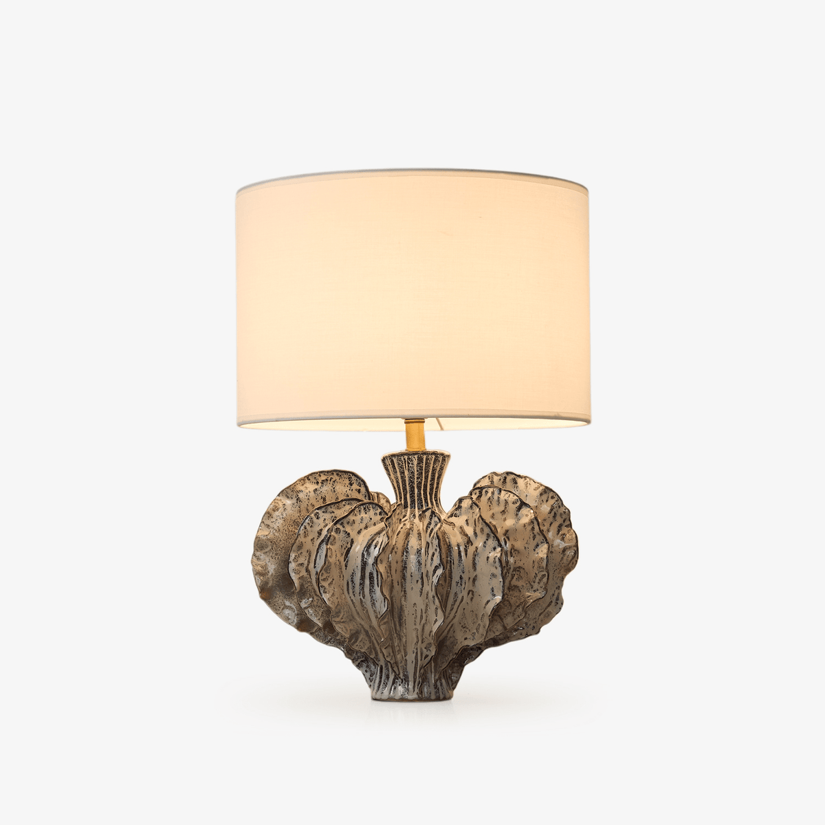 Bladformet keramisk bordlampe