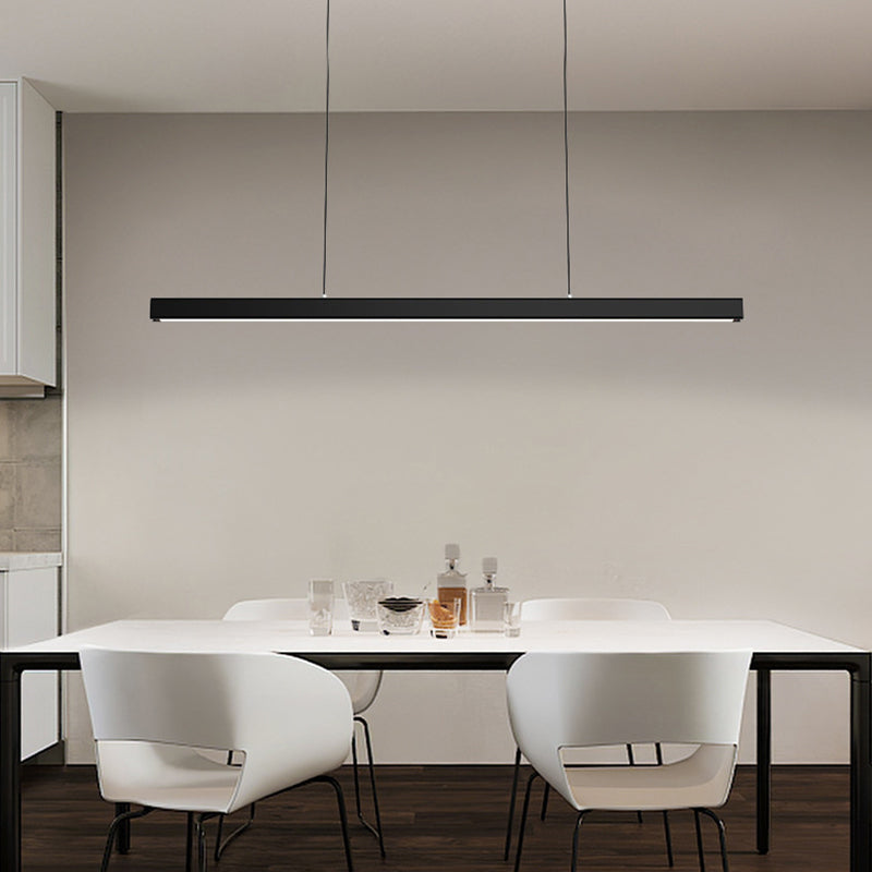 Eron Minimalist Classic Black & White Linear Pendant Light