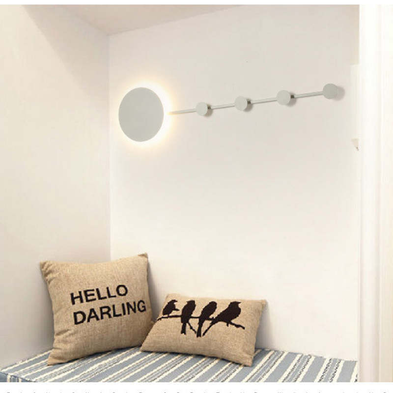 Arisha LED-vägglampa för veranda med klädhängare, kreativ vägglampa
