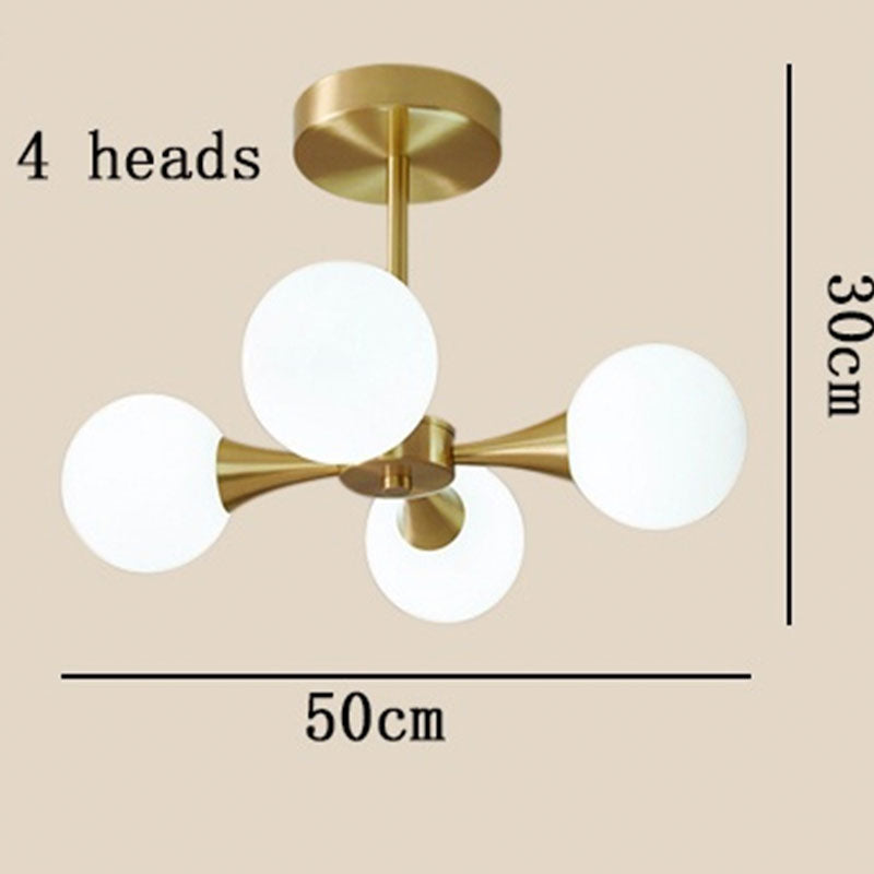Valentina modern plafond i glas med bubbeleffekt
