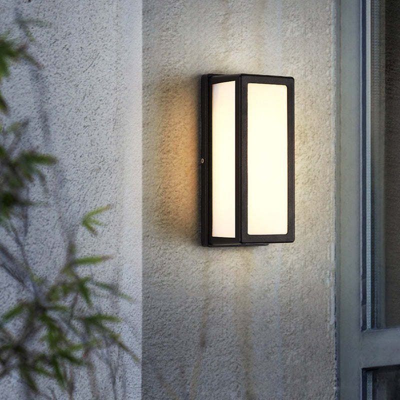 Noven Wall Lamp Modern Waterproof Cross Outdoor Black