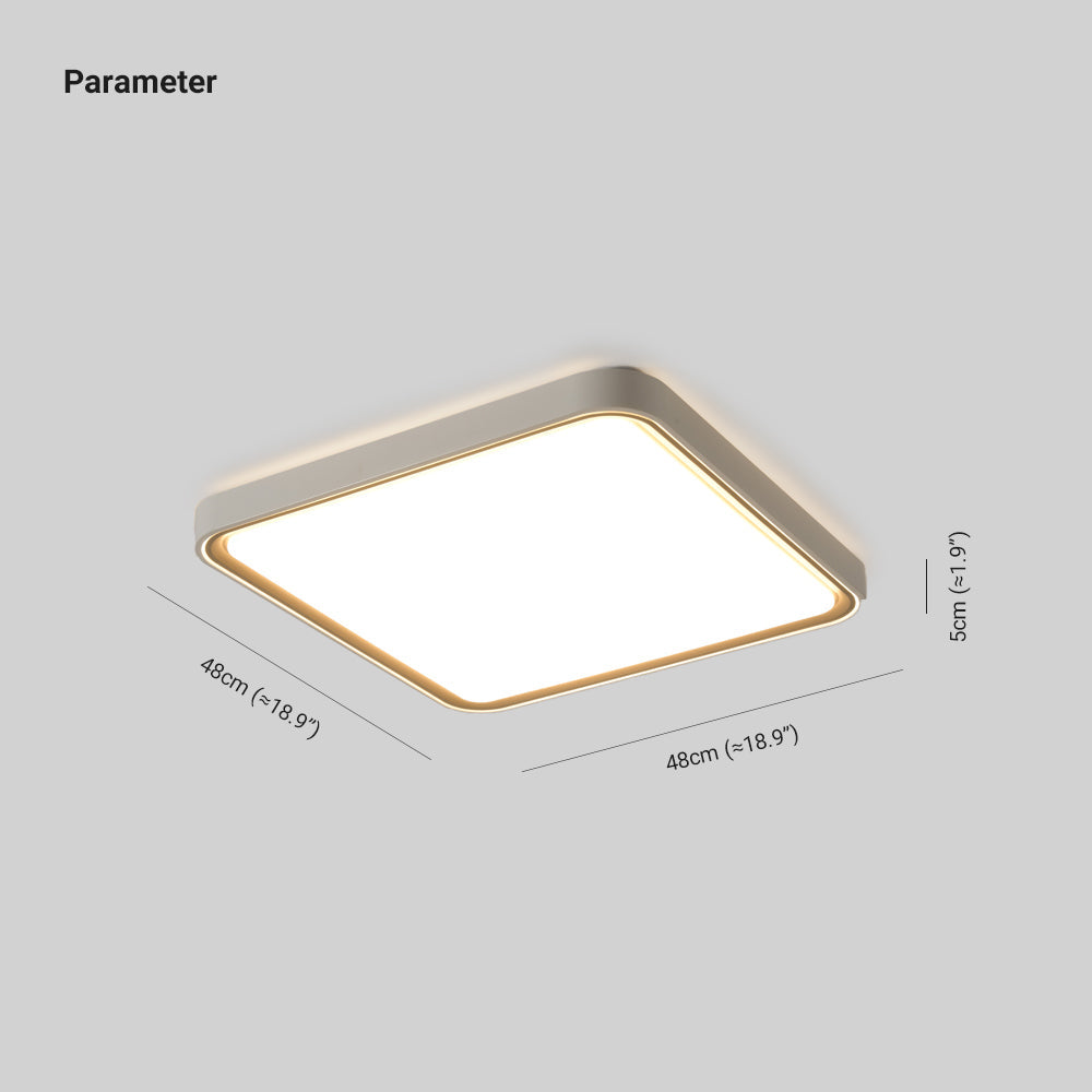 Arisha minimalistisk rund/firkantet metal-loftslampe til planmontering, guld
