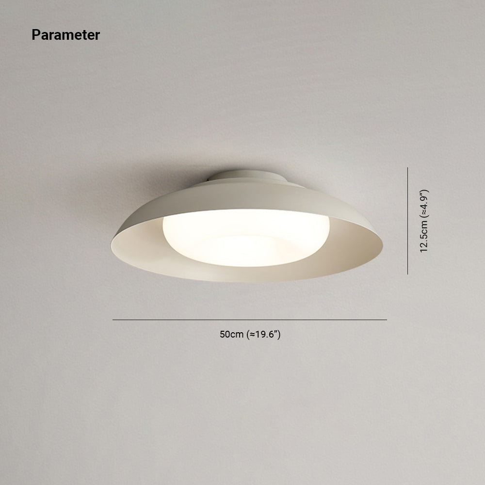 Arisha Nordic Bowl Flush Mount Ceiling Light, White