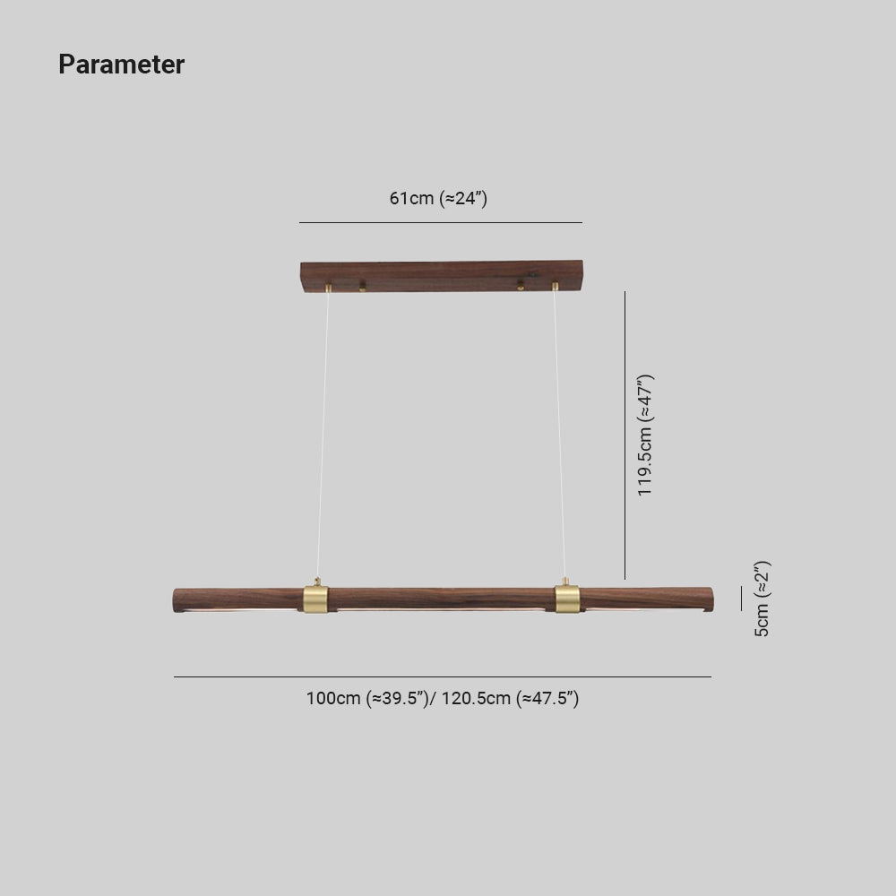 Muto moderne minimalistisk pendellampe, metal med vandtransfertræ