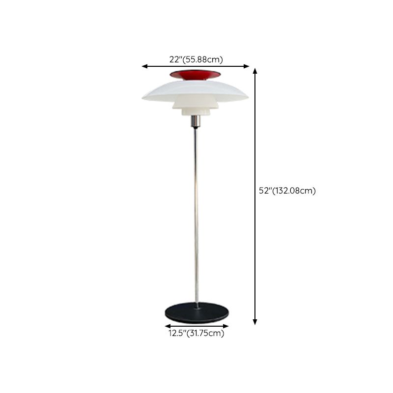 Salgado Modern Flying Saucer Metal Floor Lamp