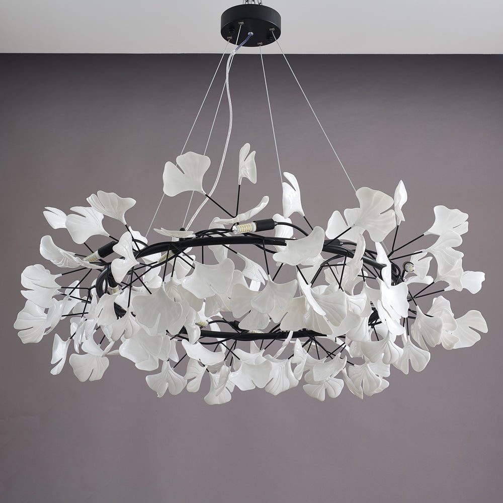 Orelalella ljósakróna með gingko-LED-grein