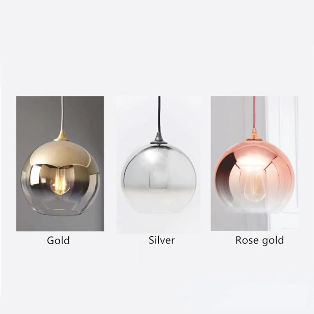 Voriq Frosted Balloon Pendant Light Gradient