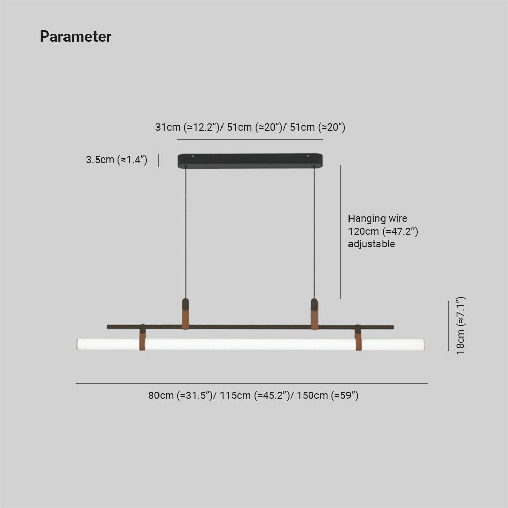 Voren Modern Linear Pendant Light,Black/Gold