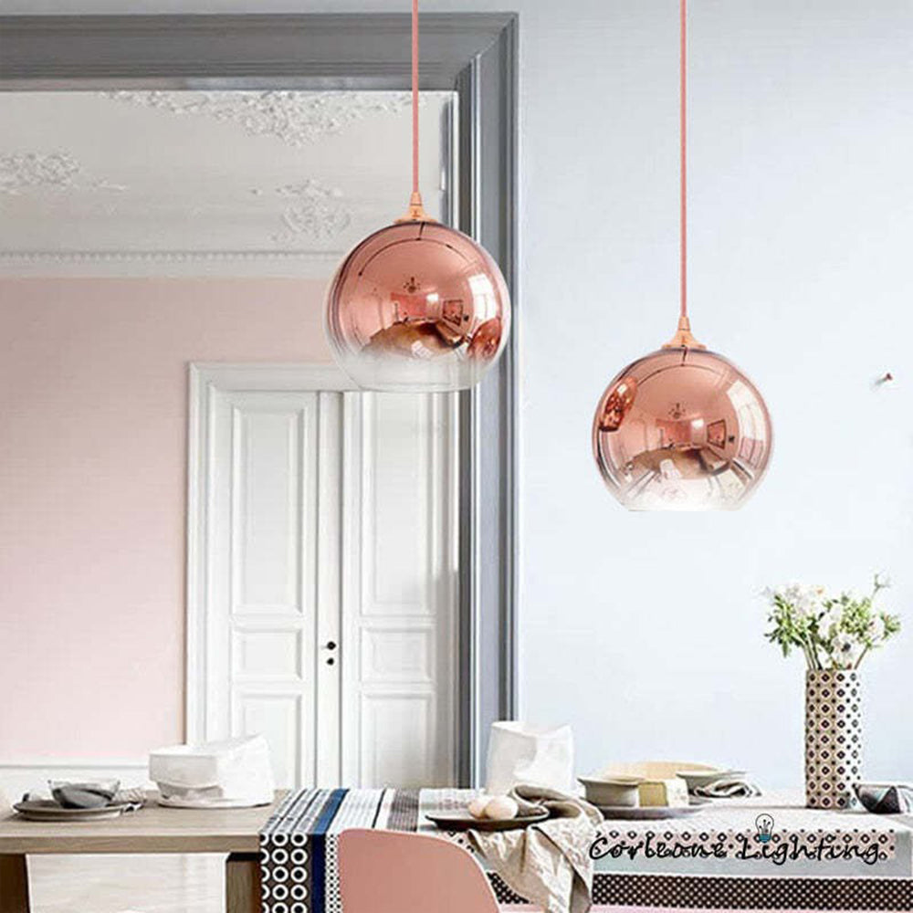 Voriq Frosted Balloon Pendant Light Gradient