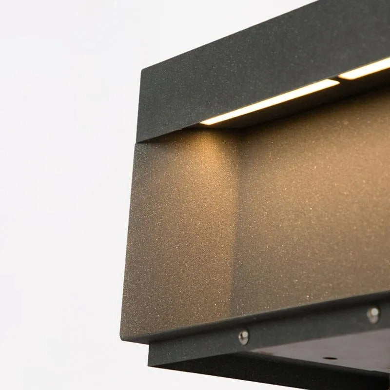 Candeeiros de pé Lenovae para exterior, modernos, quadrados e solares
