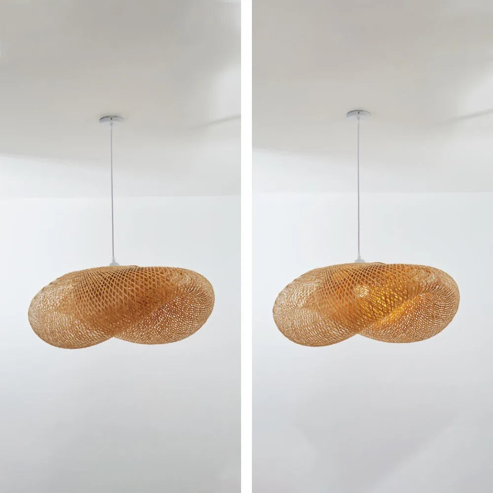 Veltrix Pendant Light Natural Kitchen Island Bamboo