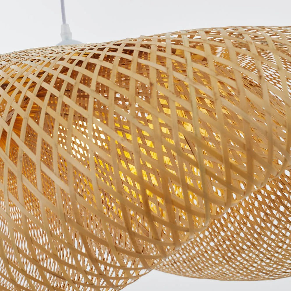 Veltrix Pendant Light Natural Kitchen Island Bamboo