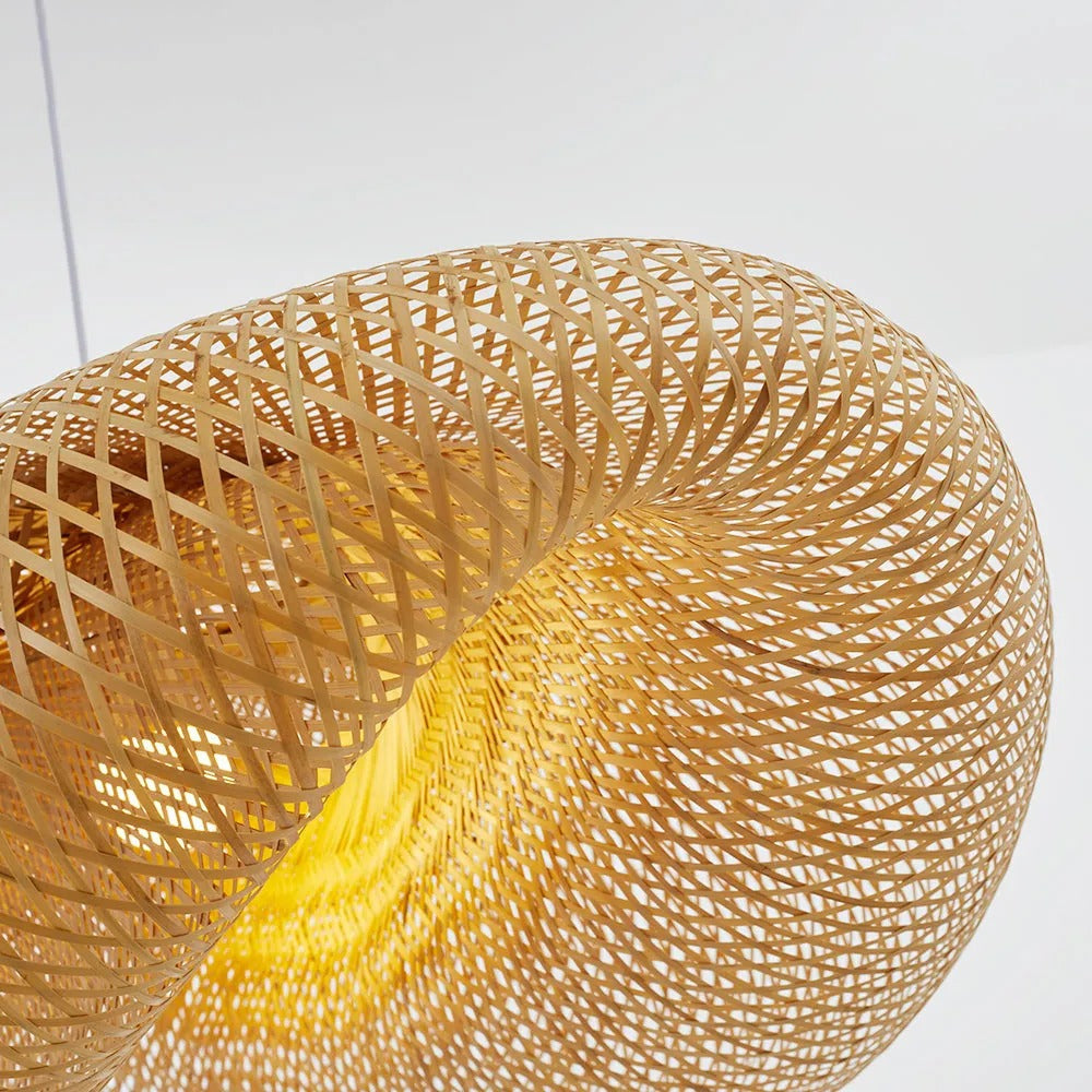 Veltrix Pendant Light Natural Kitchen Island Bamboo