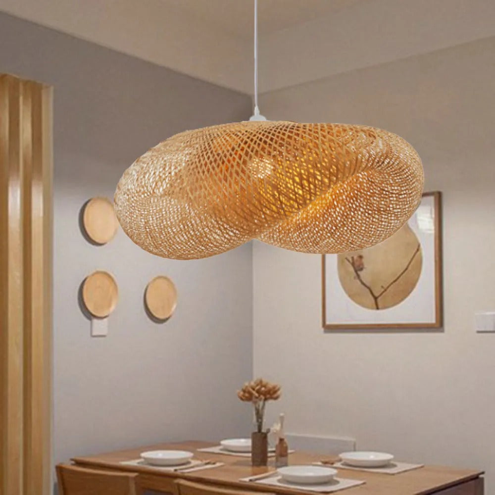 Veltrix Pendant Light Natural Kitchen Island Bamboo