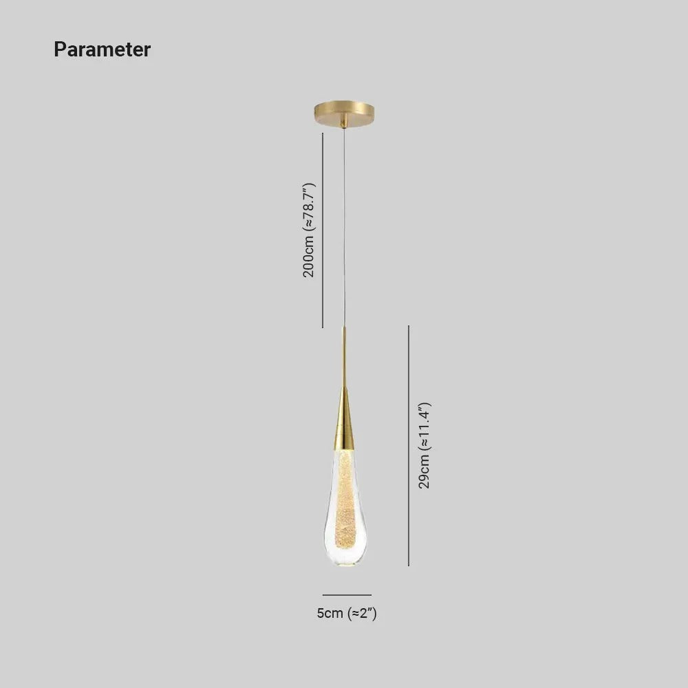 Orlith Pendant Light Gold Crystal