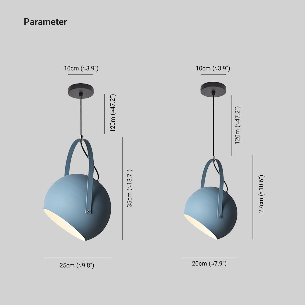 Aira farverig art deco-pendel, kugleformet, soveværelse