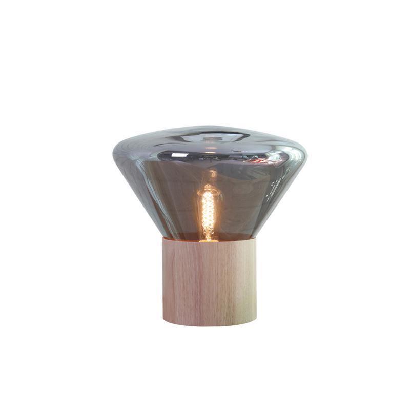 Candeeiro de mesa minimalista em madeira Sylirella