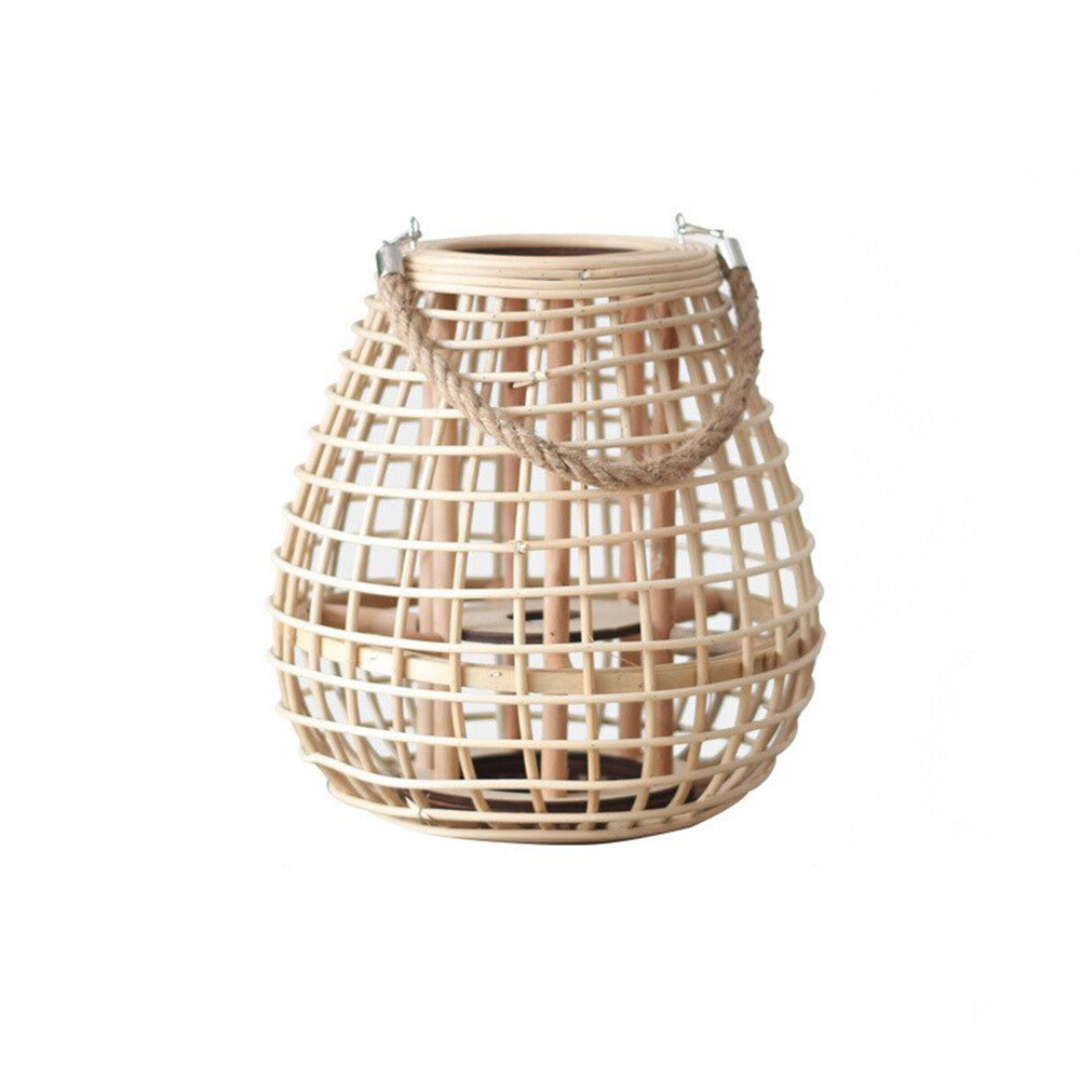 Ritta gulvlampe, træ og rattan