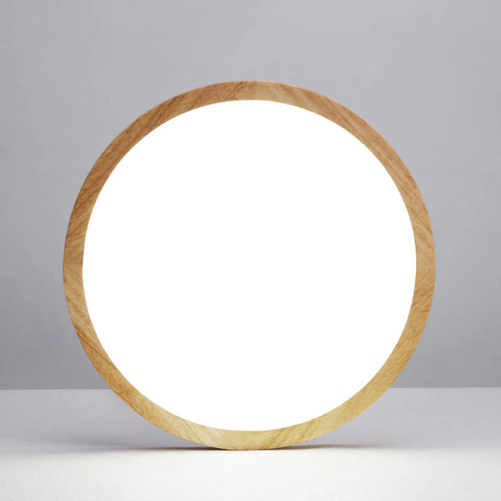 Minimalískur LED-loftlampi frá Orvix úr viði