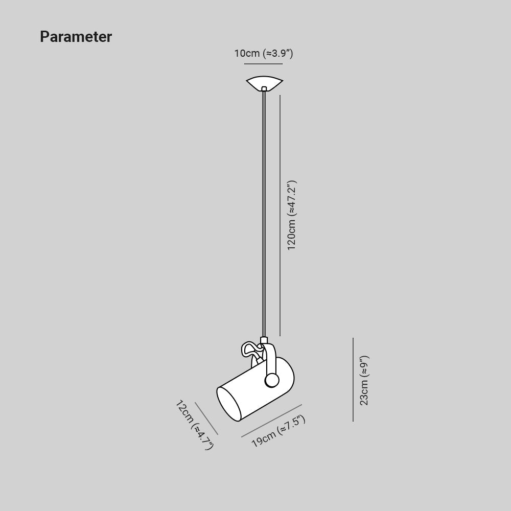 Aira Modern Pendant Light, Angle Adjustable