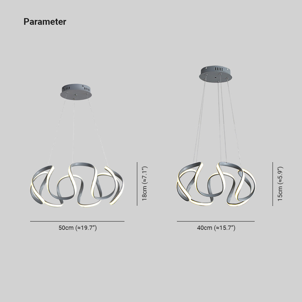 Evren Modern Irregular Flower Pendant Light, 3 Colors