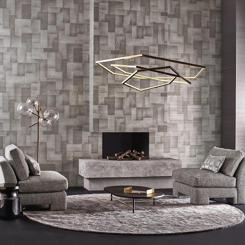 Arisha minimalistisk geometrisk metalpendel, guld, gør-det-selv