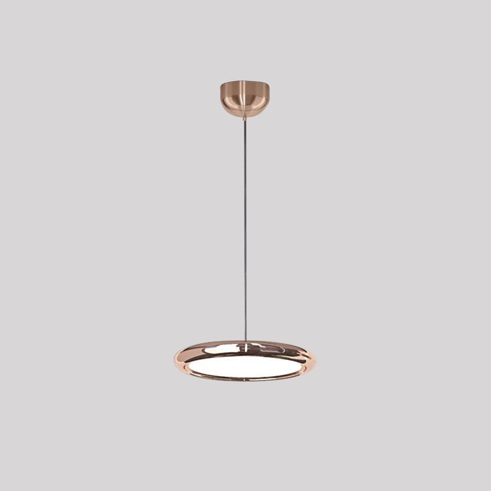 Arisha minimalistisk cirkelformet pendellampe i metal, sølv/guld/rosa guld