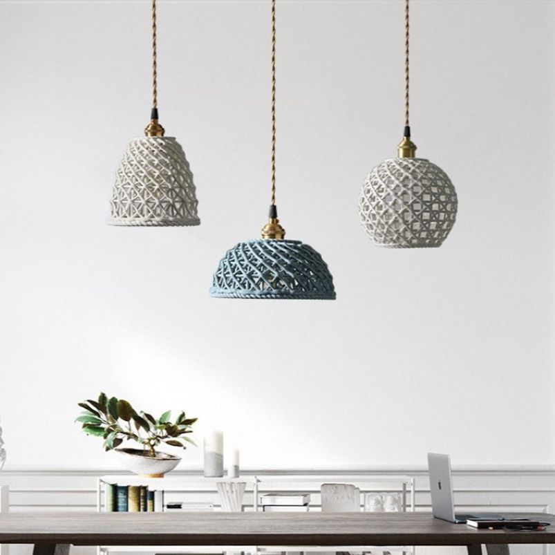 Valentina Modern LED Pendant Light Metal Blue White Bedroom/Kitchen