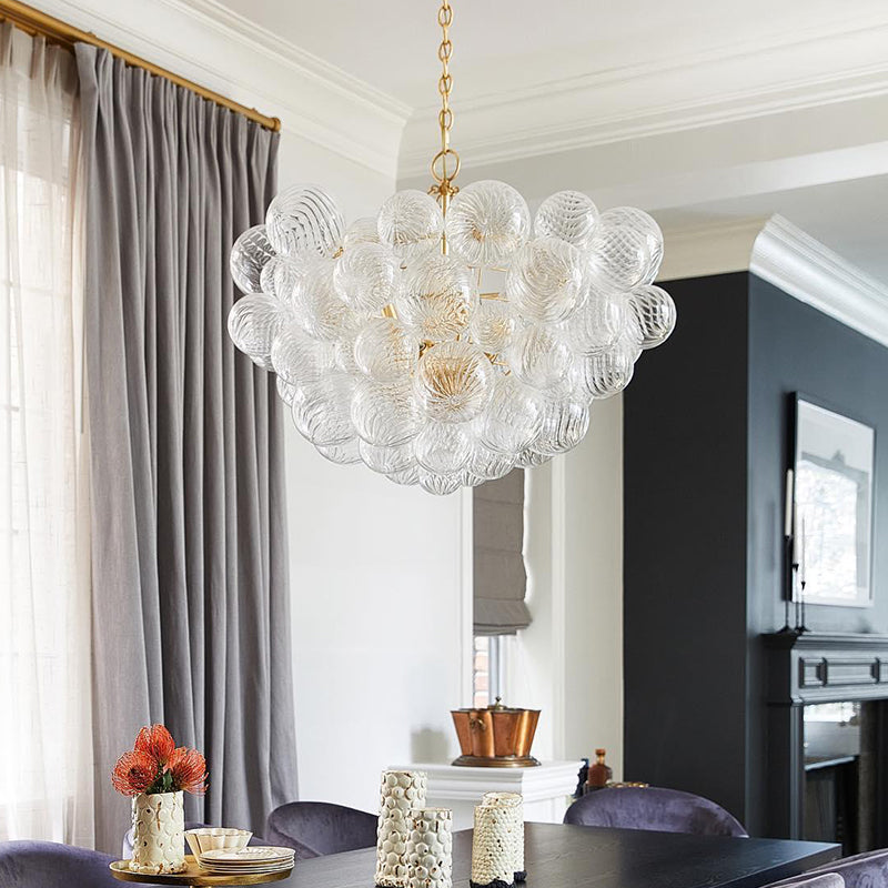 Valentina-ylellinen moderni LED-kuplakattovalaisin, lasia, olohuoneeseen