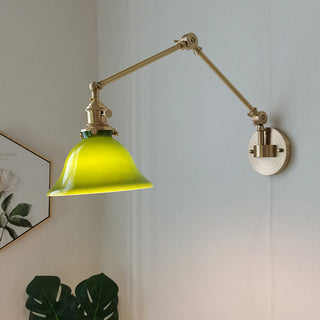 Brady Retro Design Vägglampa Inomhus Metall/Glas Grön/Vit Sovrum